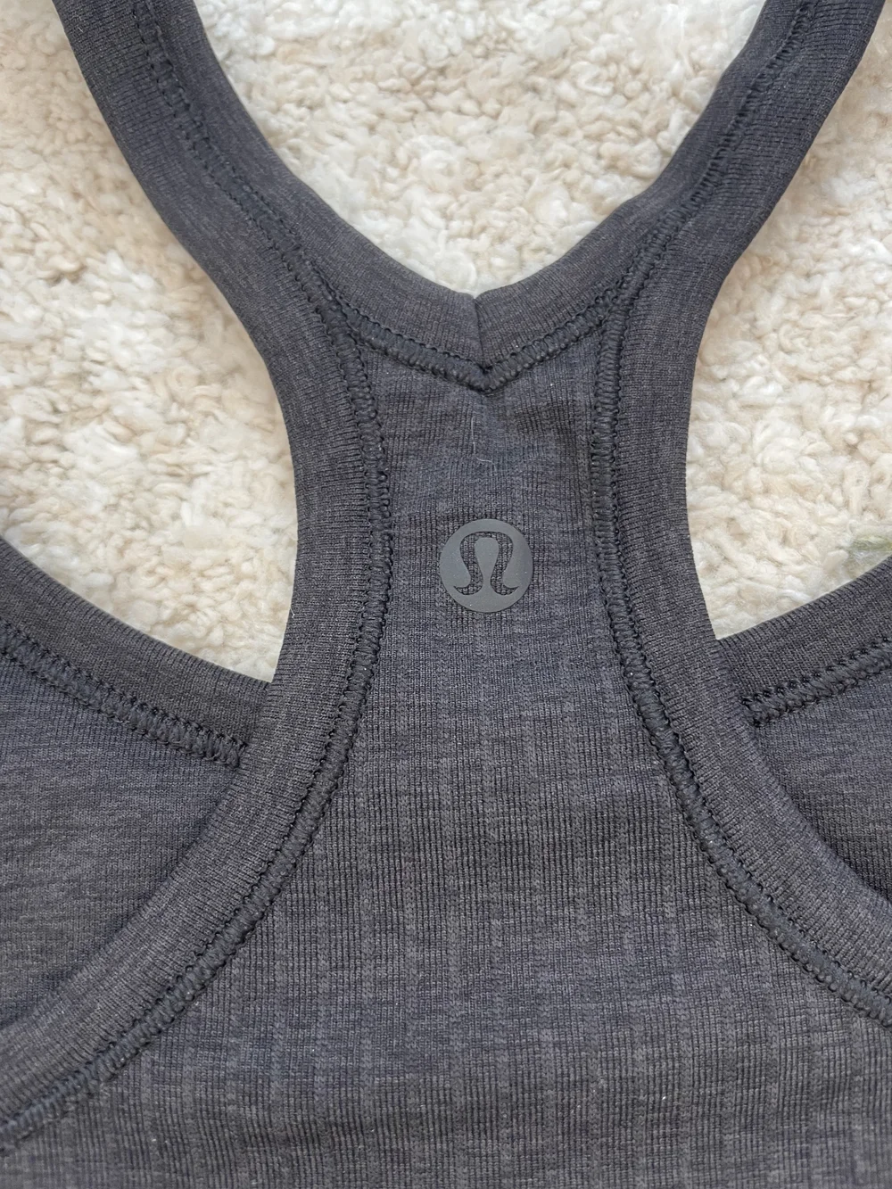 Lululemon Athletica Black Ribbed Tank Top Size 6